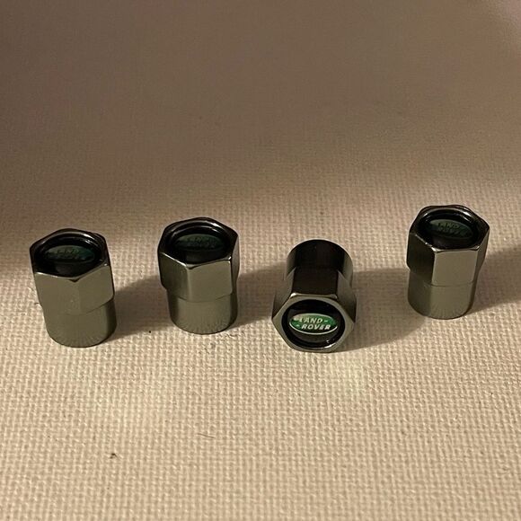 Land Rover valve Stem caps in Gray set of 4 NWT - Picture 3 of 4
